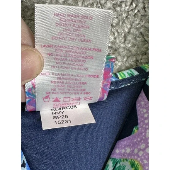 Stella Parker One Piece Swimsuit XL Navy Tropical Starfish Shell Print - Picture 4 of 5